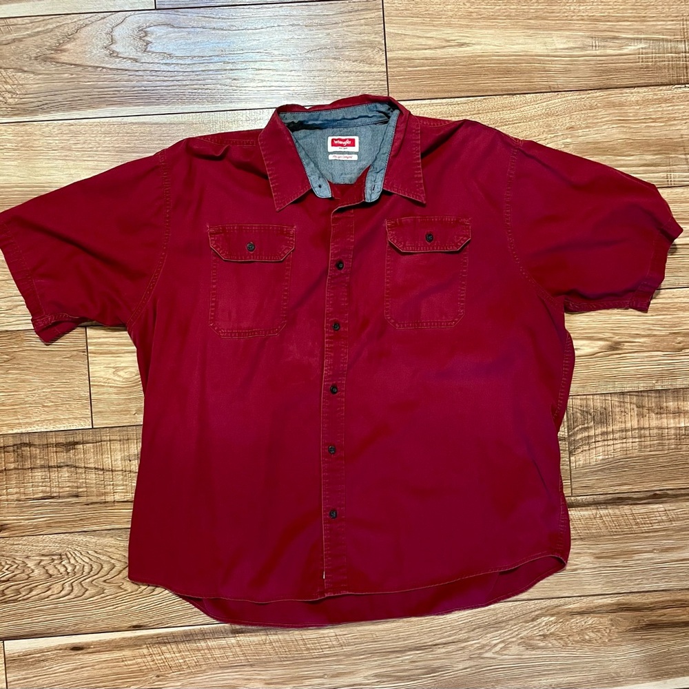 Wrangler Red Casual Button Down Shirt
